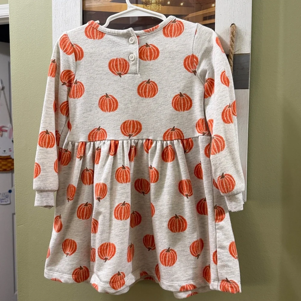 Carter's Gray and Orange Pumpkin Dress
